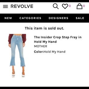 The Insider Crop Step Fray in Hold My Hand, Size 31